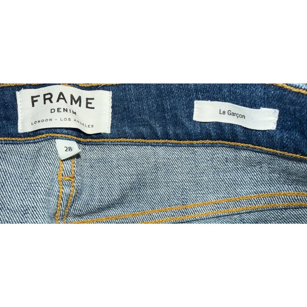FRAME Le Garcon Amoroso Rip Distressed Boyfriend Jeans 6/28 - Picture 2 of 8